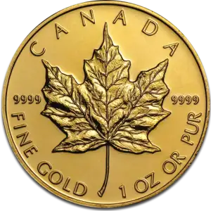 1 oz Gold Coin - Maple Leaf - Any Year (2)