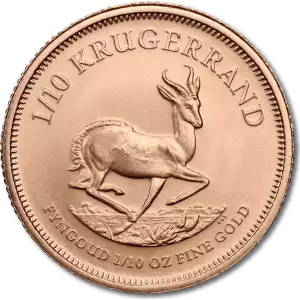 1/10 oz Gold Coin- Krugerrand - Any Year