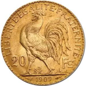 20 French Francs Marianne Rooster - Gold - 1899-1914 (2)