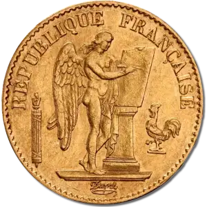 20 French Francs Angel (Génie) 3rd Republic - Gold - 1871-1898 (2)