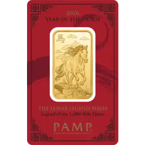 1oz PAMP Gold Bar - Year of the Horse - 2026 (4)