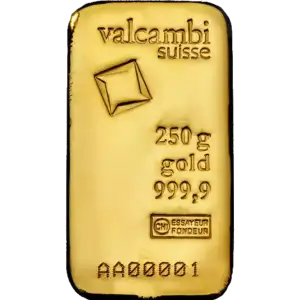 250g Gold Bar - Valcambi - Casted (2)