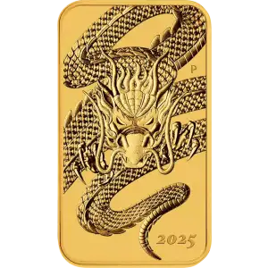 1 oz Gold Coin - Dragon Rectangular - 2025 (2)