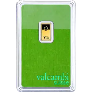 1g Gold Bar - Valcambi - Green Gold