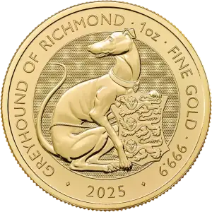 1 oz Gold Coin - Tudor Beasts Greyhound of Richmond - 2025