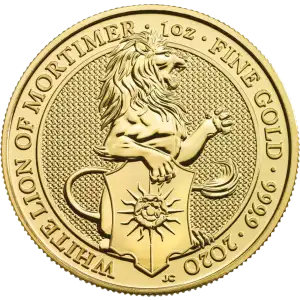 1 oz Gold Coin - Queen's Beasts White Lion Gold Coin - 2020
