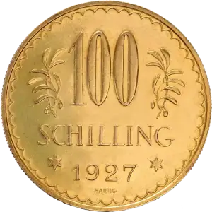 100 Austrian Schilling | Gold | 1925-1934