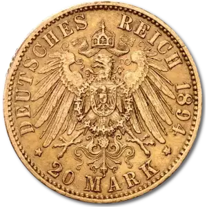 20 Mark Emperor Wilhelm II Prussia  - Gold - 1888-1913