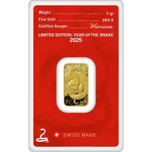 5g Gold Bar - Argor-Heraeus - Year Of The Snake - 2025 (2)