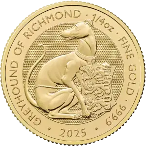 1/4 oz Gold Coin - Tudor Beasts Greyhound of Richmond - 2025