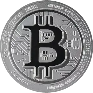 1 oz Silver Coin - Bitcoin