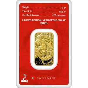 10g Gold Bar - Argor-Heraeus - Year Of The Snake - 2025 (2)