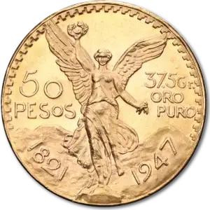 50 Gold Coin -  Mexican Pesos - 1821-1947
