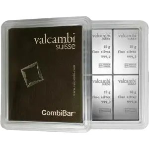 10g x 10g Silver CombiBar - Valcambi (2)
