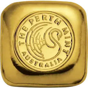1 oz Gold Cast Bar - Perth Mint